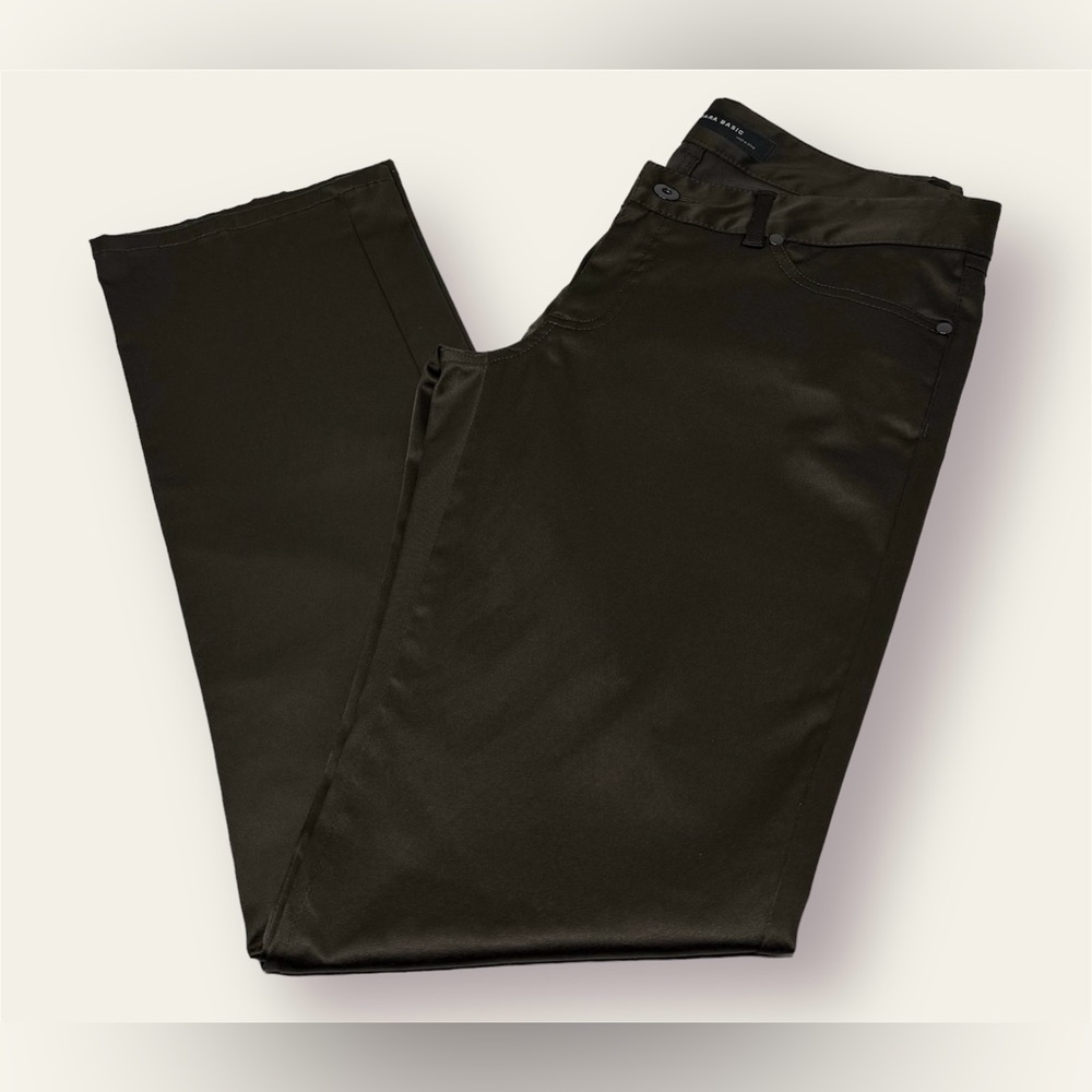 🛍️SALE🛍️ Zara Basic Satin Jeans / Pants / Trousers (Brown) - Picture 9 of 16